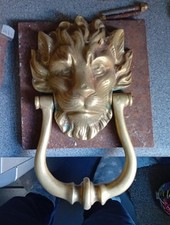 Antique Heavy Brass Lion Head