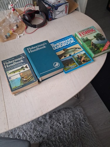 Job lot vintage fishing books - job,