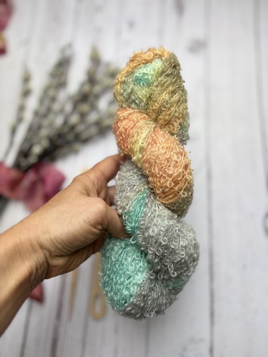 Hand dyed pastel mohair - dyed,