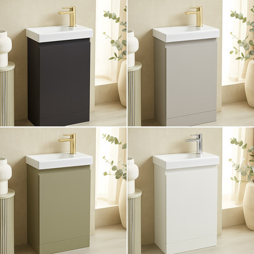 450mm cloakroom vanity unit - cloakroom, &