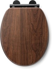 Walnut Wooden Toilet Seat Soft