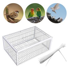 Pigeon Trap Cage Escape Proof Single Way Entry Door Bird Trap Cage 40x30x26cm