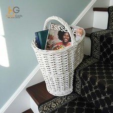 Wicker stair baskets step and - stair,