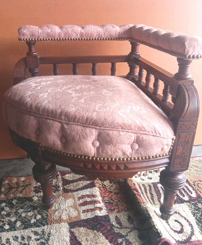 Vintage eastlake carved walnut - eastlake,