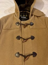 Barbour Duffle Coat In Camel