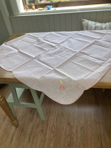 Vintage embroidered table - vintage,