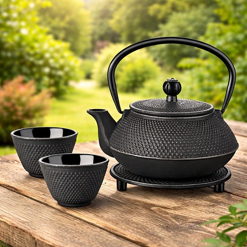 5in1 cast iron teapot set - teapot,
