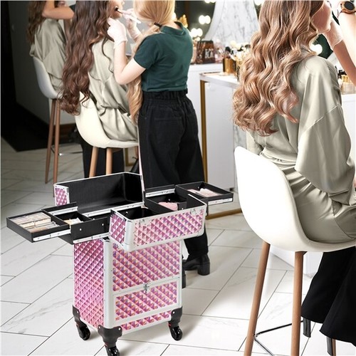 Makeup trolley case wheels - makeup,