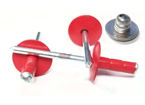 Red pop rivet large head - pop,