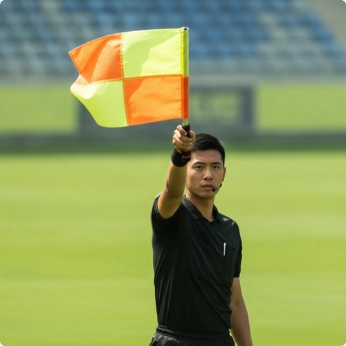 Pieces referee flag - pieces, with