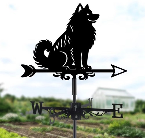 New metal samoyed dog - metal,