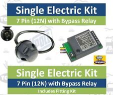 Universal Single 7 Pin 12N Electric Towbar Wiring Kit including Bypass Relay TD