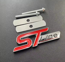 Ford ST Line Badge Red  / Silver Grille Focus Puma Fiesta Performance STline Car