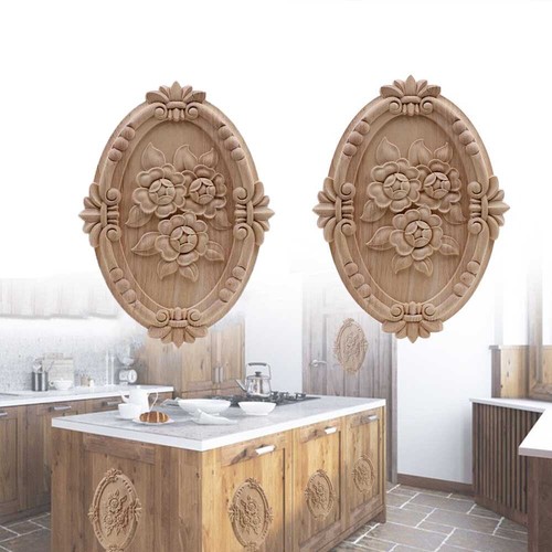 Wooden carved applique - 2x,
