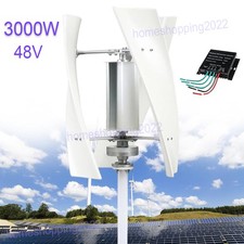 3KW Vertical Wind Turbine Generator & Hybrid MPPT Controller 48V Power Windmill