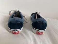 womens shoes size 4 used blue suede VANS 