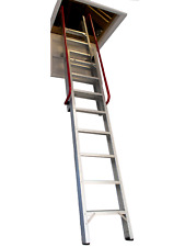 Sliding Loft Ladder - 2 Section Grand Heavy Duty Aluminium Ladder - 2 Handrails