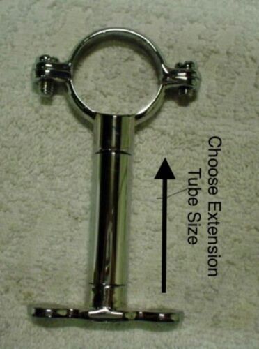 Extended chrome pipe clip - extended,