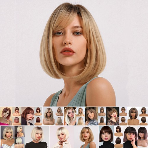Natural short bob - natural, wigs