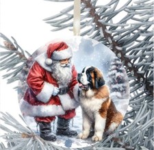St Bernard Dog Hanging Bauble