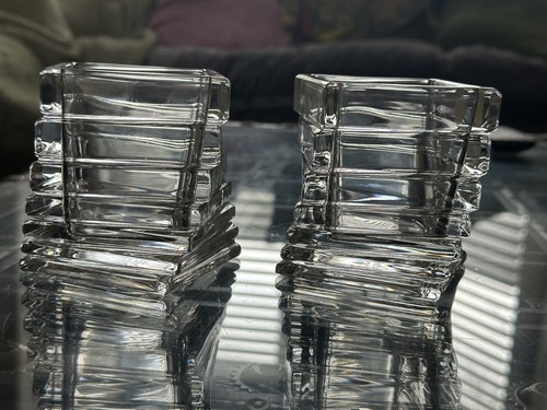 Pair rosenthal lead - of, crystal