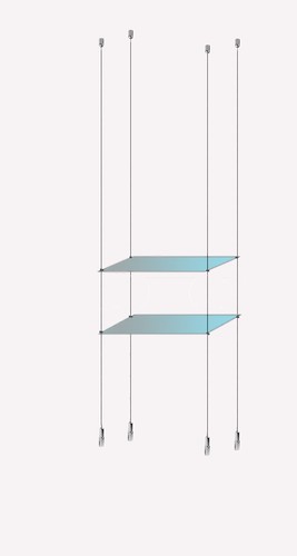 Suspended cable display glass - suspended,