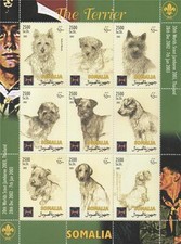Dog terrier 2002 MNH stamp sheetlet