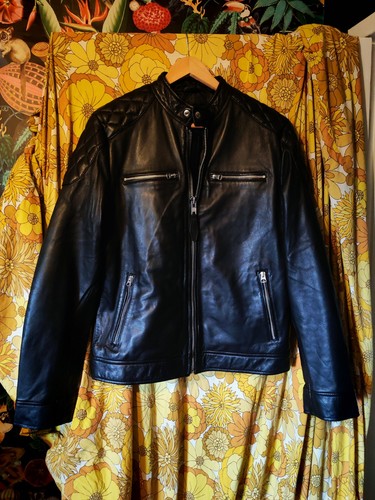Schott nyc black leather biker - nyc,