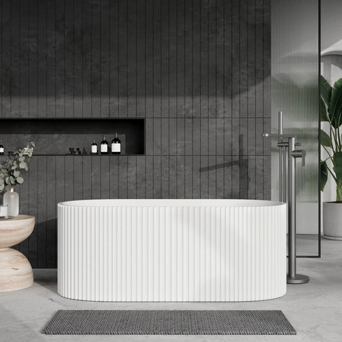 Modern oval freestanding bath - modern,