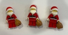 Lego Santa Claus / Father Christmas 3 x Minifigures with Sacks (A09)