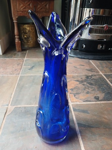 Vintage bohemian large glass - bohemian,