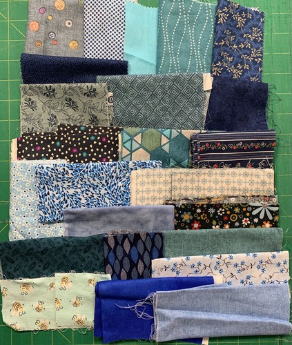 Branded blue fabric - blue,