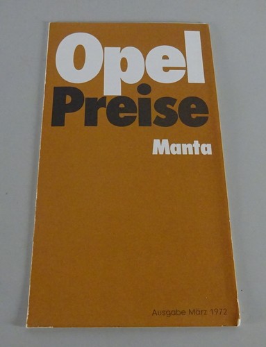 Price list brochure opel - /,