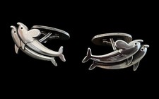 Vintage Silver Cufflinks Georg Jensen 925 Silver Dolphins