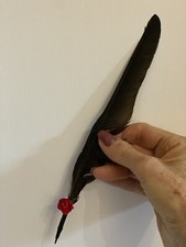 CROW FEATHER QUILL PEN Biro Goth Wedding , Magic, Spells, Theatre