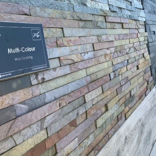 Multi colour slate wall - multi,