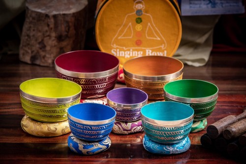 Tibetan singing bowl - singing, set