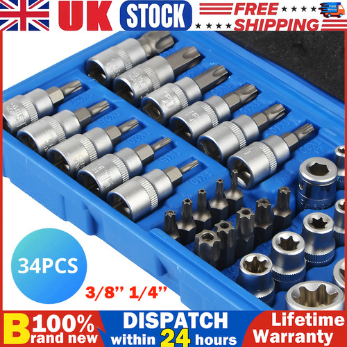 34pcs torx star socket - &, bit