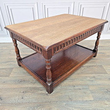 Vintage Oak Coffee Table - Old