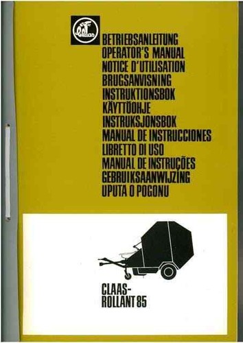 Claas round baler - claas, 85