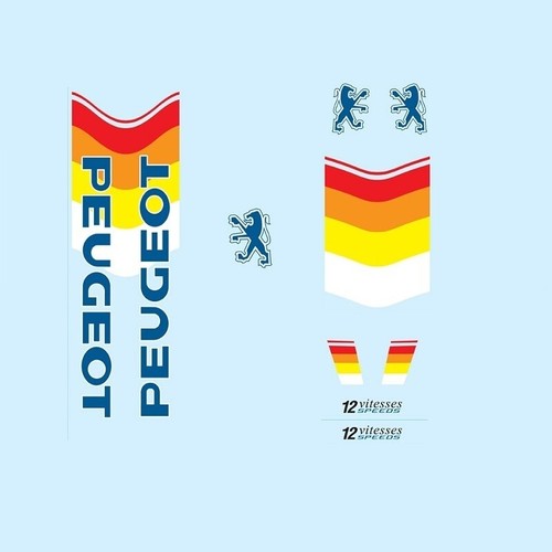 Peugeot bicycle frame - bicycle, stickers