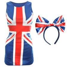 LADIES UNION JACK DRESS & BOW