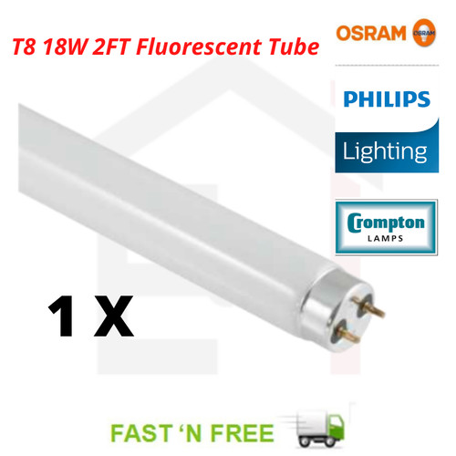 18w 2ft fluorescent tube - t8,