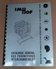 Vtg 1969 Imhof Interchangeable Clock Spare Parts Catalogue Guide Book Manual 