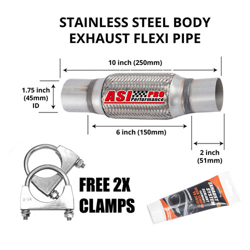 Clamp 45mm 250mm exhaust - on,