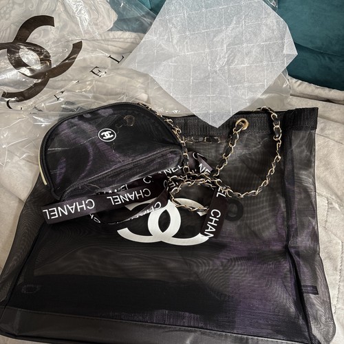 Chanel beauty mesh - beauty, tote&