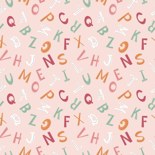 Alphabet letters fabric 112cm - letters,