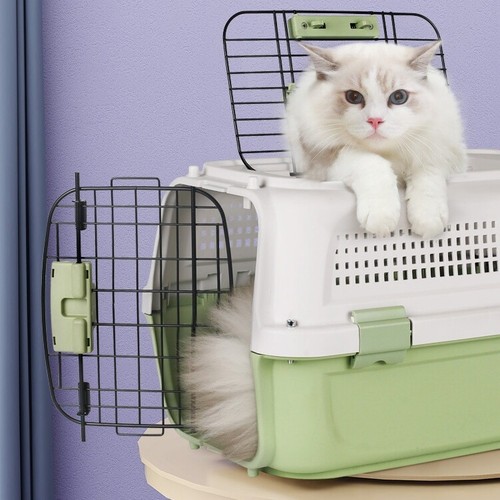 Grey large pet carrier - carrier, cat