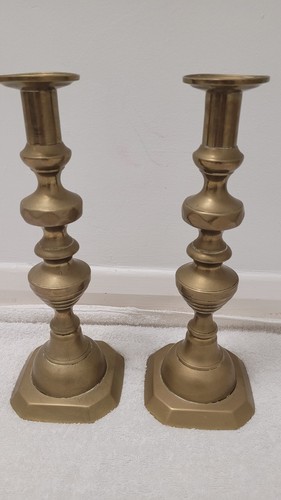 Victorian brass candlestick - brass,