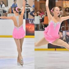 Ice Figure Skating Dress Gymnastics custome Dress Dance Competition Pink